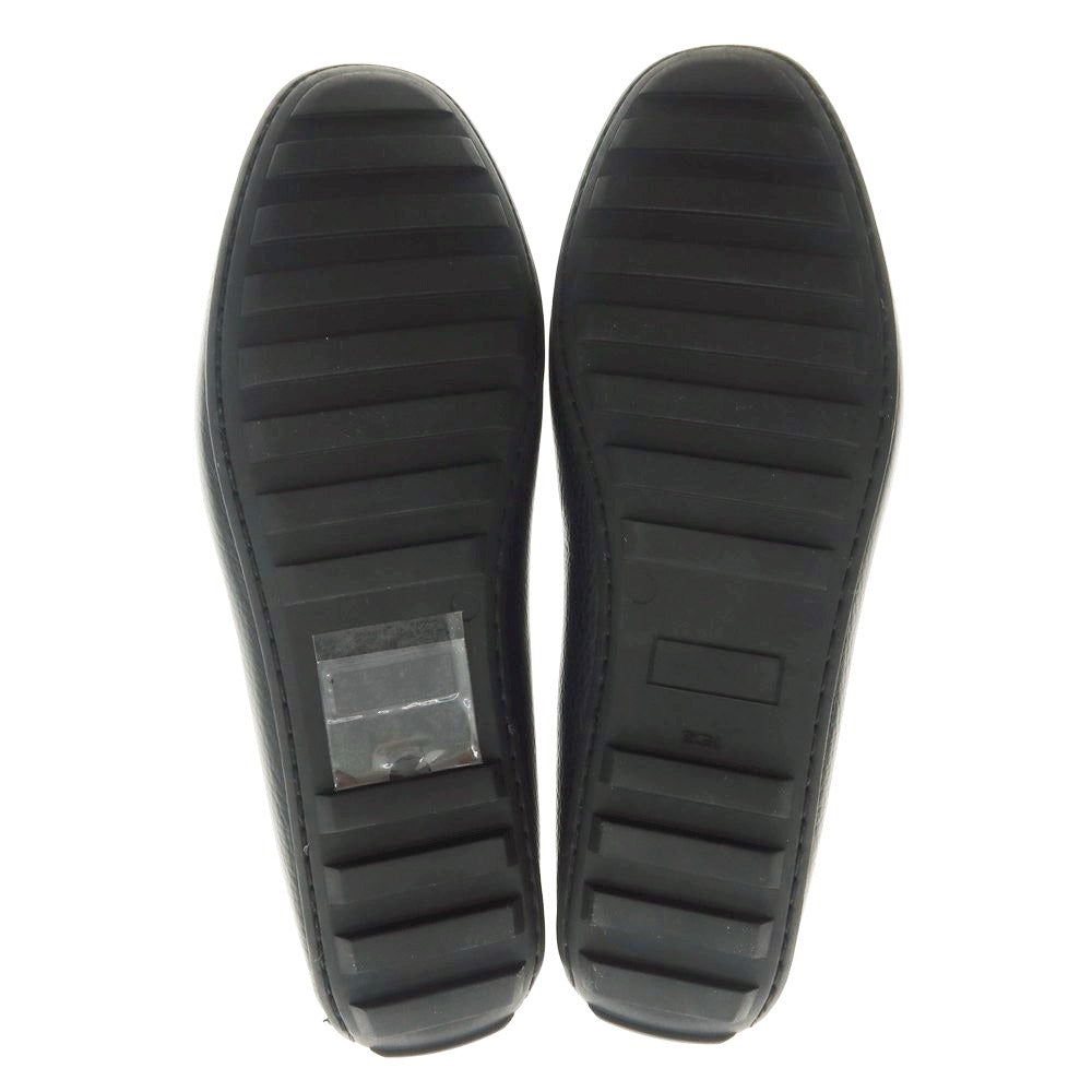 【中古】【未使用】リングラツィオ RINGRAZIO ドライビングローファー ブラック【 7 】【 状態ランクS 】【 メンズ 】