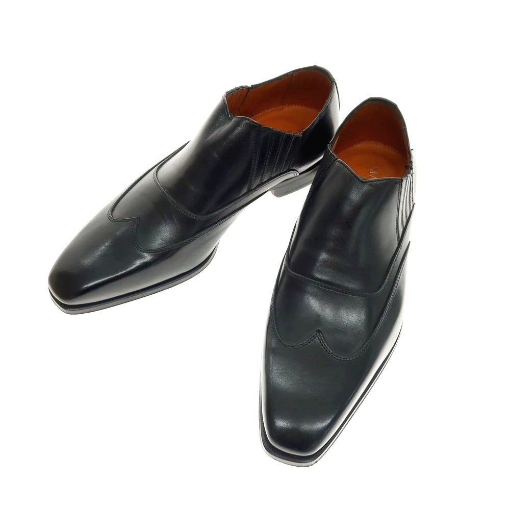 【中古】【未使用】マージナル MARGINAL サイドエラスティック ドレスシューズ ブラック【 40 1/2 】【 状態ランクS 】【 メンズ 】