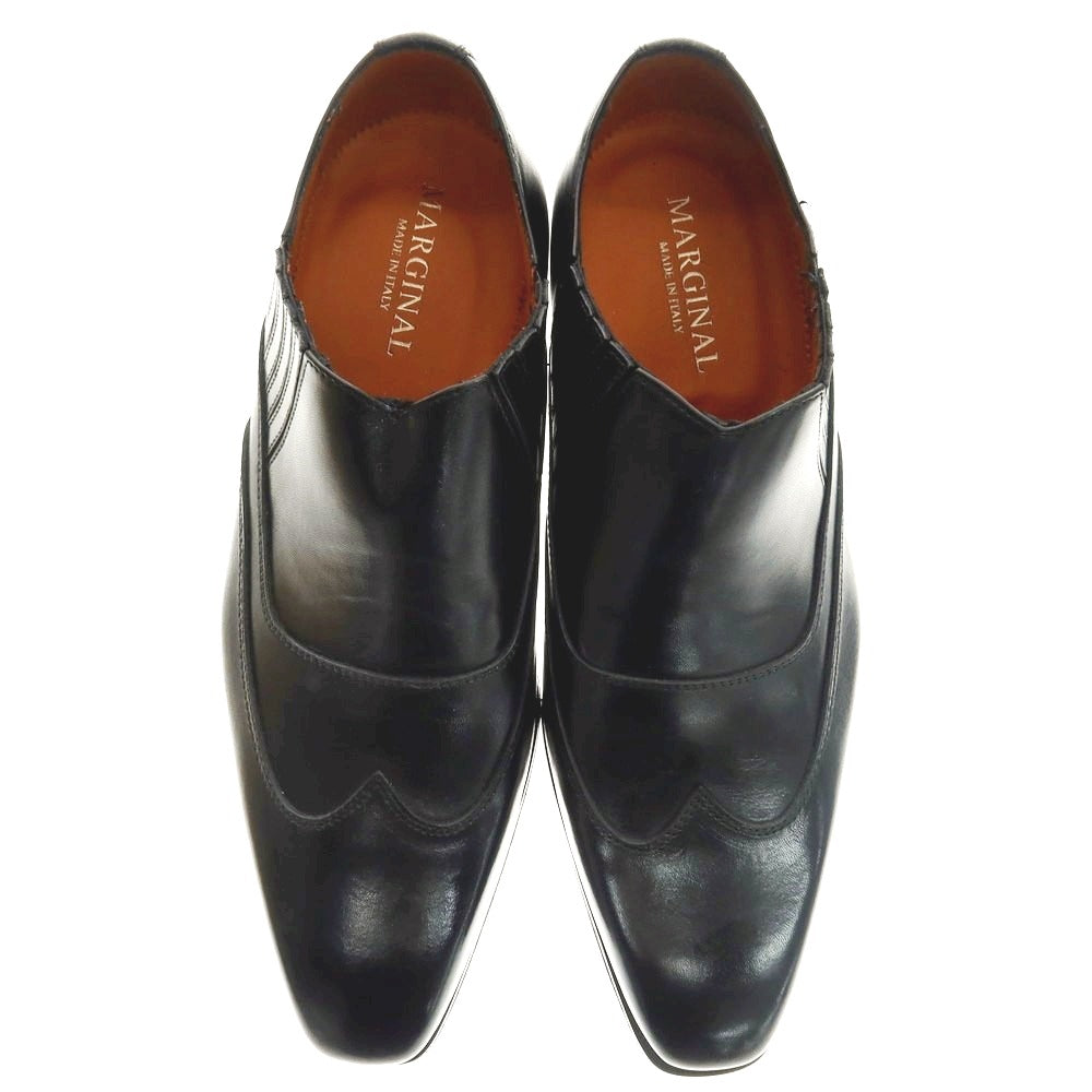 【中古】【未使用】マージナル MARGINAL サイドエラスティック ドレスシューズ ブラック【 40 1/2 】【 状態ランクS 】【 メンズ 】
