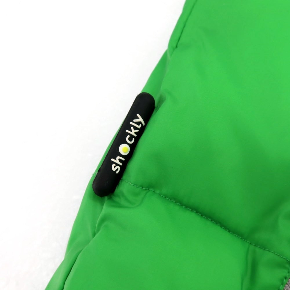 【中古】ショックリー shockly ナイロン ダブルジップ フーデッド 中綿ブルゾン グリーンxグレー【サイズＭ】【 状態ランクB 】【 メンズ 】[BPD]