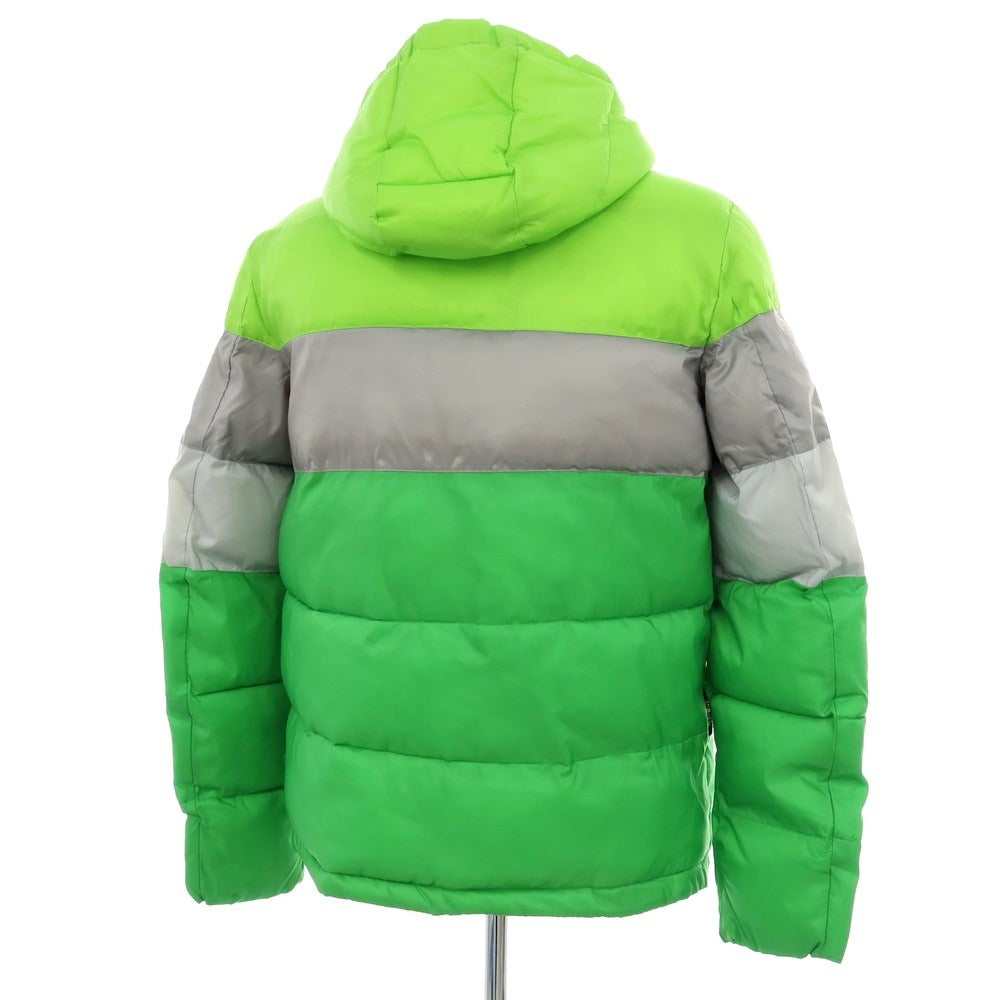【中古】ショックリー shockly ナイロン ダブルジップ フーデッド 中綿ブルゾン グリーンxグレー【サイズＭ】【 状態ランクB 】【 メンズ 】[BPD]