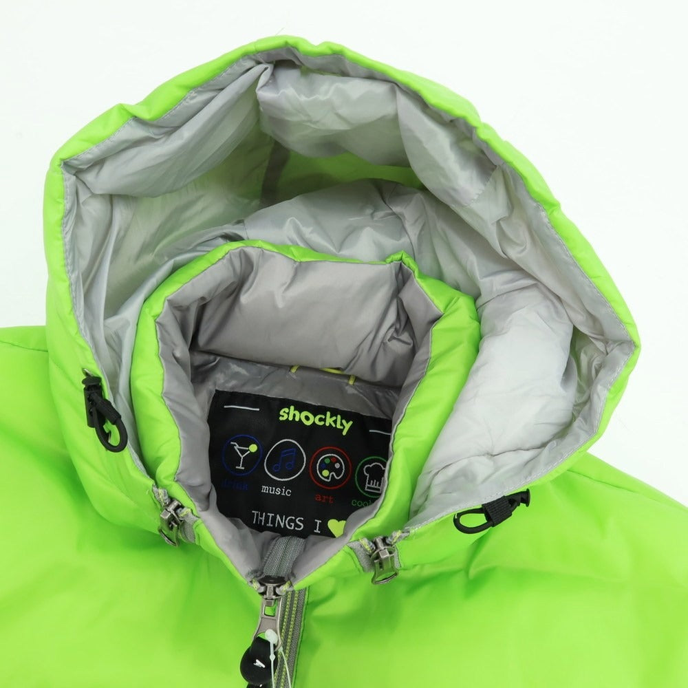【中古】ショックリー shockly ナイロン ダブルジップ フーデッド 中綿ブルゾン グリーンxグレー【サイズＭ】【 状態ランクB 】【 メンズ 】[BPD]