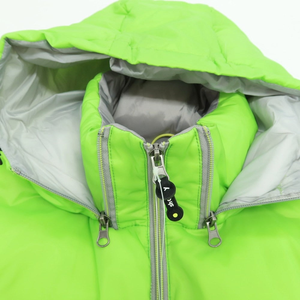 【中古】ショックリー shockly ナイロン ダブルジップ フーデッド 中綿ブルゾン グリーンxグレー【 Ｍ 】【 状態ランクB 】【 メンズ 】