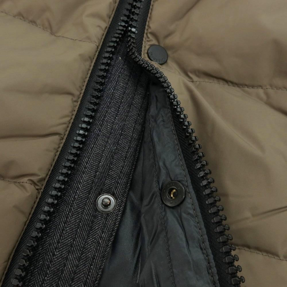 【中古】デュベティカ DUVETICA ナイロンポリエステル ダブルジップ ダウンベスト ブルゾン カーキ【 50 】【 状態ランクC 】【 メンズ 】