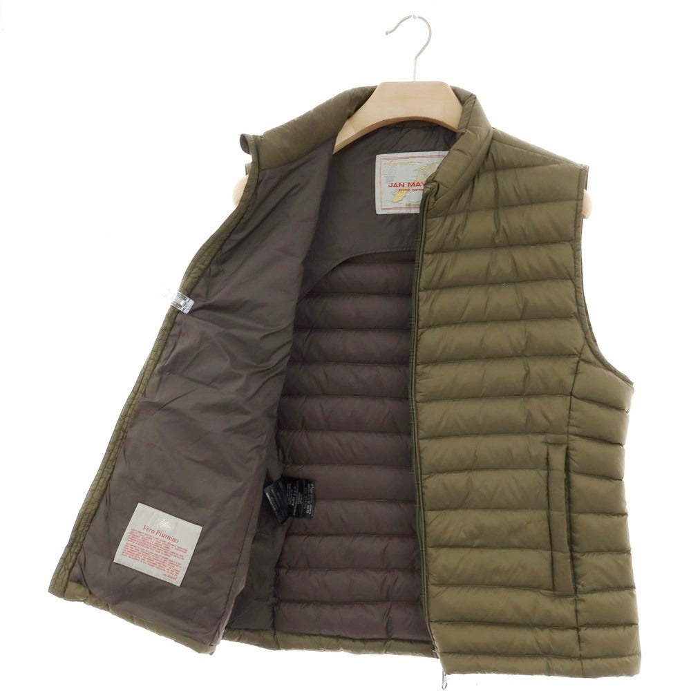 【中古】ヤンマイエン JAN MAYEN ナイロン ダブルジップ ダウンベスト ブルゾン オリーブ【 50 】【 状態ランクC 】【 メンズ 】
