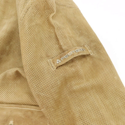 【中古】ピューテリー PEUTEREY MUSK パンチングレザー ブルゾン ベージュ【 XL 】【 状態ランクC 】【 メンズ 】