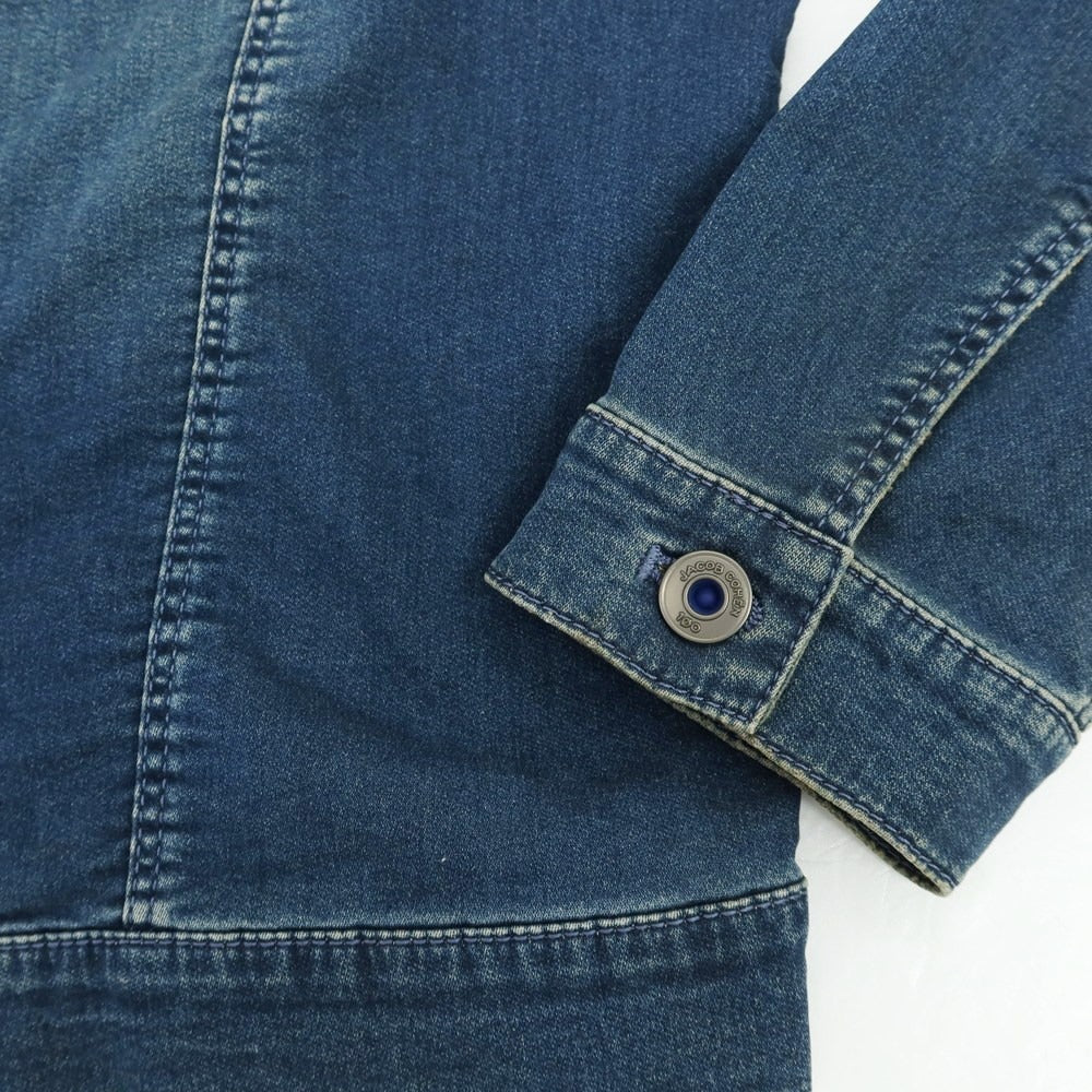 【中古】ヤコブコーエン JACOB COHEN M804 ストレッチ コットンポリエステル デニムジャケット ネイビー【 L 】【 状態ランクD 】【 メンズ 】