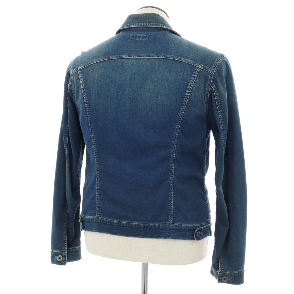 【中古】ヤコブコーエン JACOB COHEN M804 ストレッチ コットンポリエステル デニムジャケット ネイビー【 L 】【 状態ランクD 】【 メンズ 】