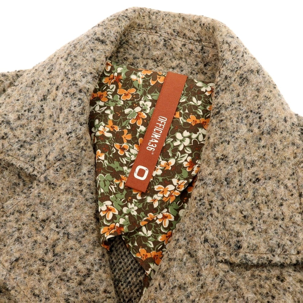 【中古】オフィチーナ トレンタ セイ OFFICINA36 ポリエステルウール ピーコート ベージュ【 50 】【 状態ランクB 】【 メンズ 】