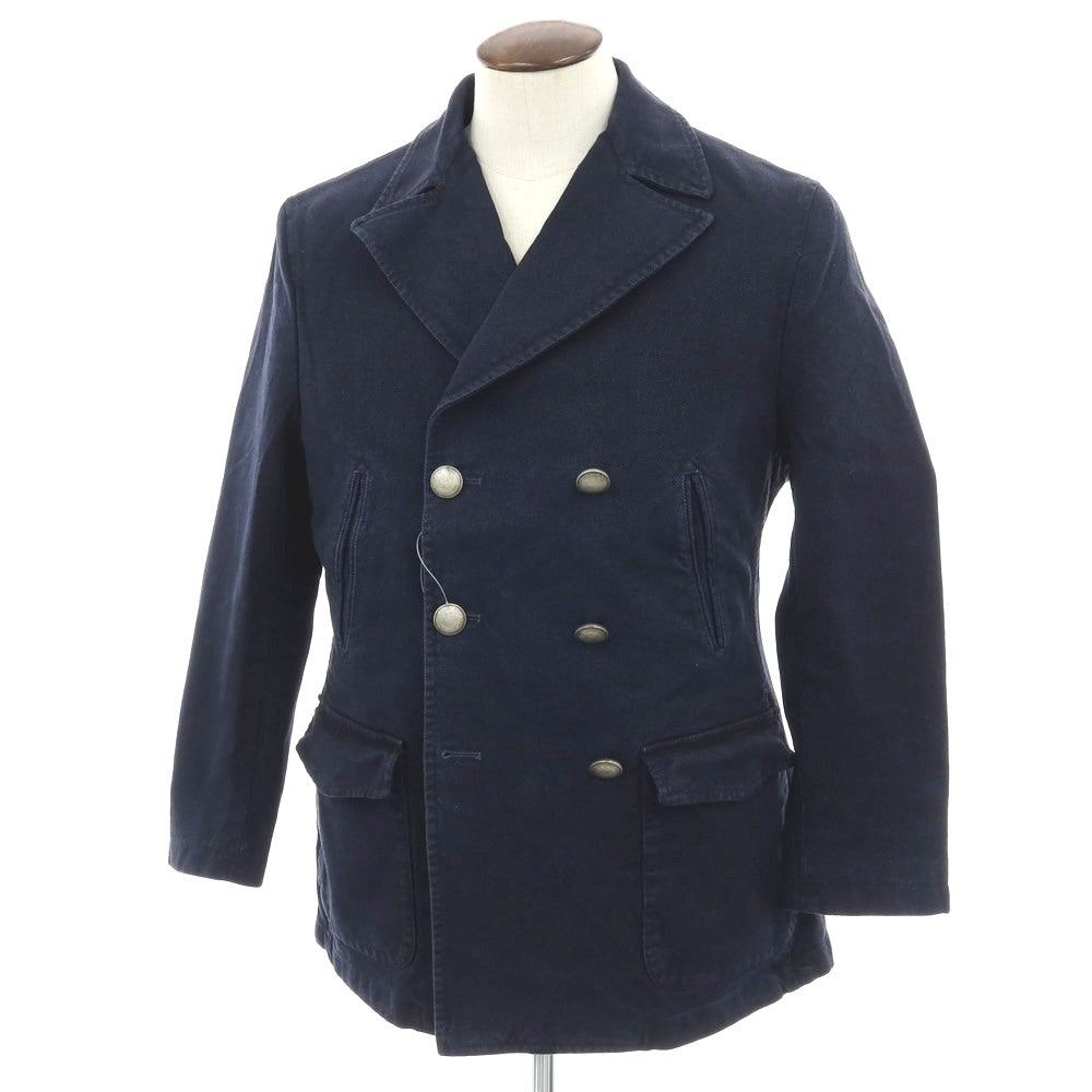 【中古】ブランドゥ Brando コットン ピーコート ネイビー【 52 】【 状態ランクB 】【 メンズ 】