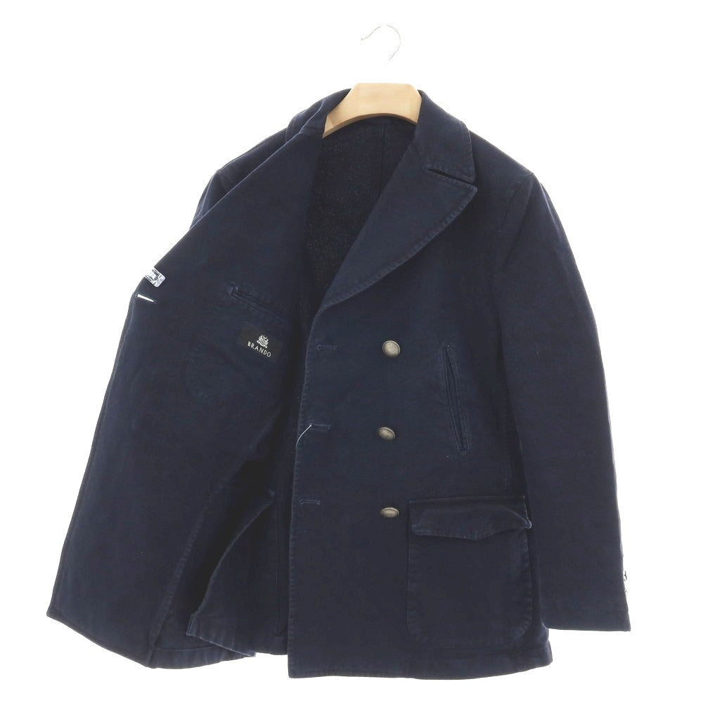 【中古】ブランドゥ Brando コットン ピーコート ネイビー【 52 】【 状態ランクB 】【 メンズ 】