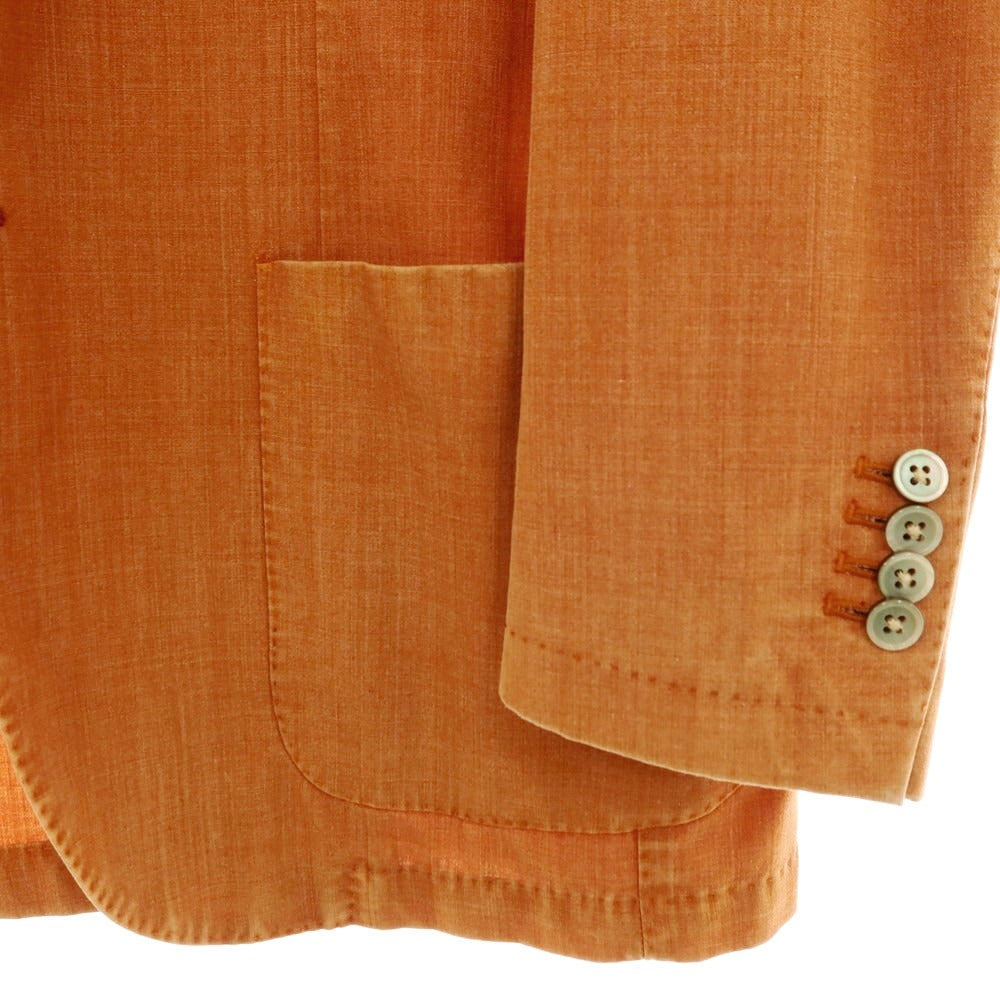 【中古】エルビーエム1911 L.B.M.1911 ウールポリエステル テーラードジャケット オレンジブラウン【サイズ52】【 状態ランクC 】【 メンズ 】