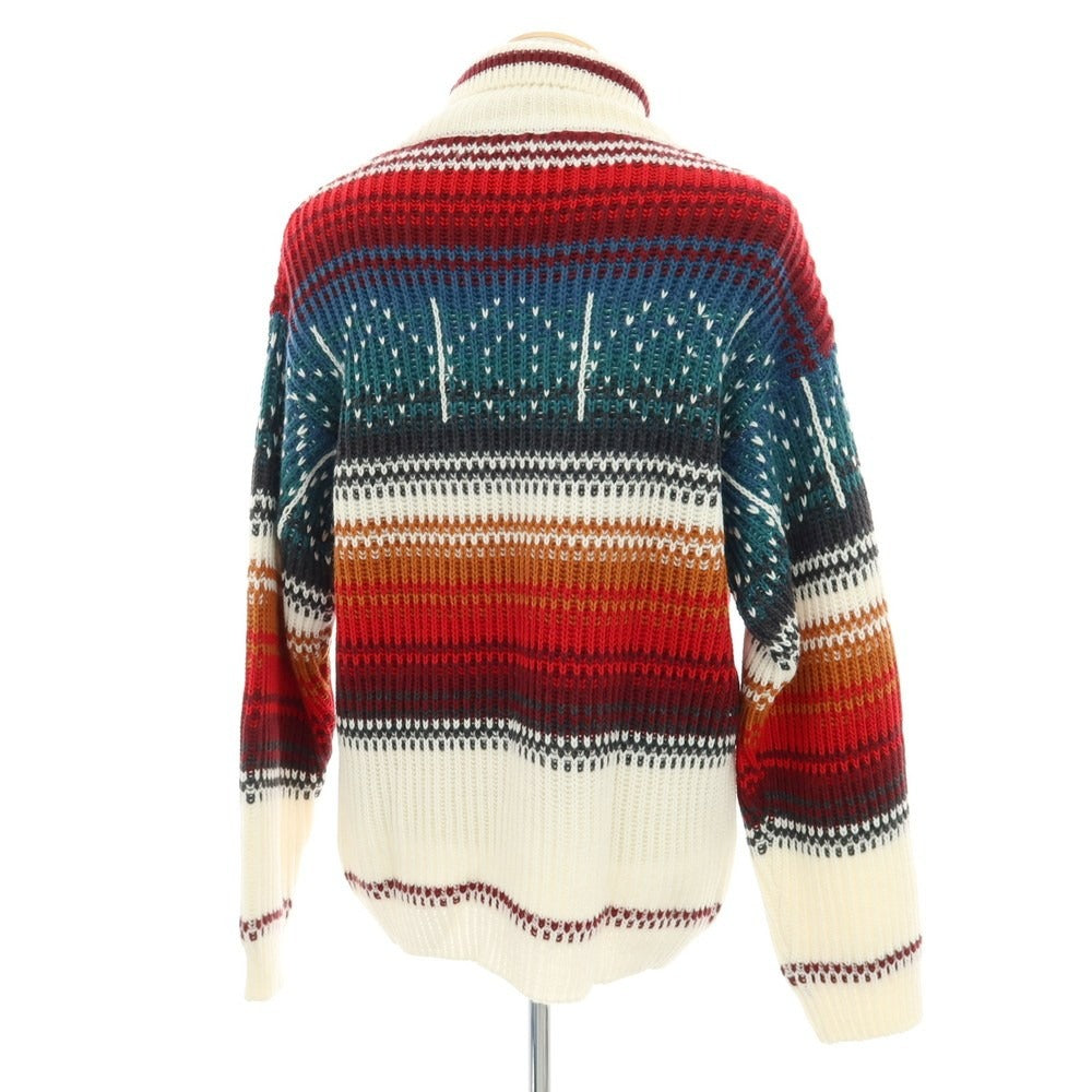 【中古】オット バイ ユークス 8 By Yoox アクリルウール タートルネック プルオーバーニット マルチカラー【 M 】【 状態ランクB 】【 メンズ 】