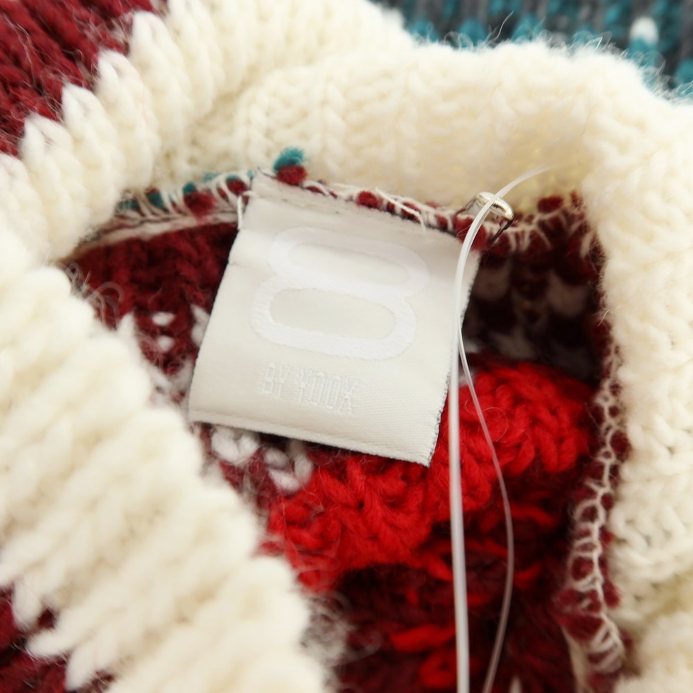 【中古】オット バイ ユークス 8 By Yoox アクリルウール タートルネック プルオーバーニット マルチカラー【 M 】【 状態ランクB 】【 メンズ 】