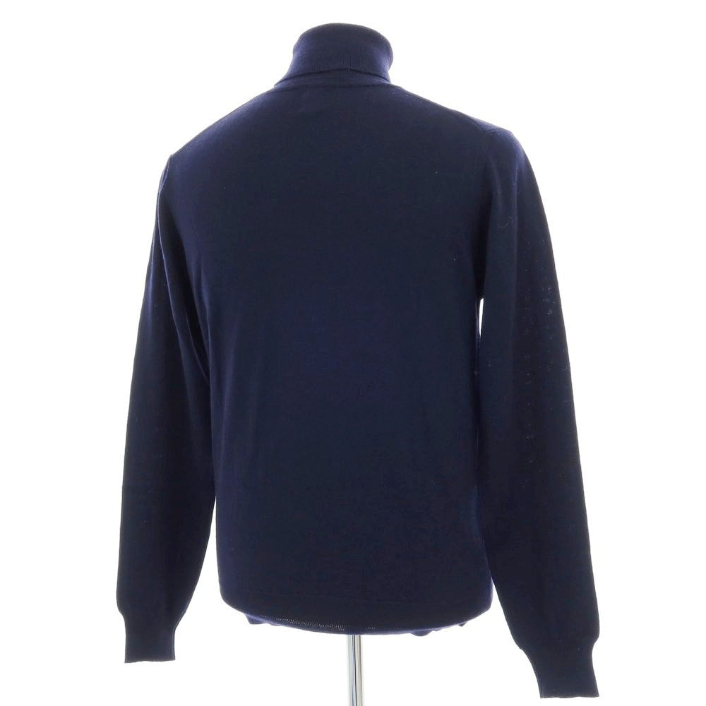 【中古】オット バイ ユークス 8 By Yoox ハイゲージ ウール タートルネック プルオーバーニット ネイビー【 L 】【 状態ランクB 】【 メンズ 】