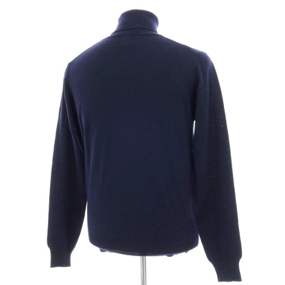 【中古】オット バイ ユークス 8 By Yoox ハイゲージ ウール タートルネック プルオーバーニット ネイビー【 L 】【 状態ランクB 】【 メンズ 】