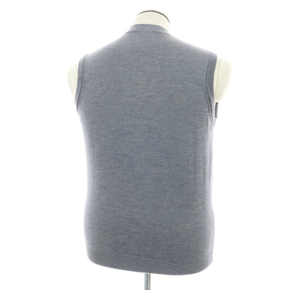 【中古】ヴァルドリオ VALDOGLIO ハイゲージ ウール ニットベスト グレー【 52 】【 状態ランクB 】【 メンズ 】