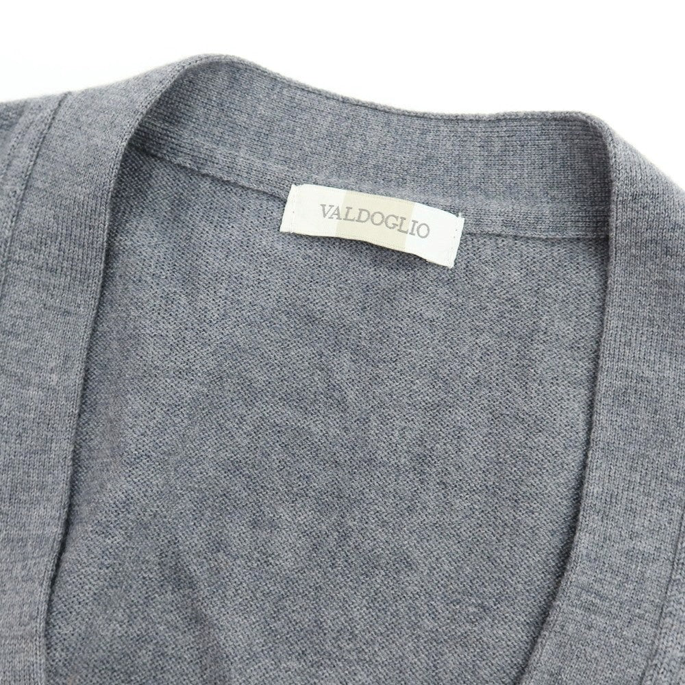 【中古】ヴァルドリオ VALDOGLIO ハイゲージ ウール ニットベスト グレー【 52 】【 状態ランクB 】【 メンズ 】
