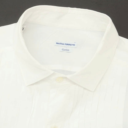 【中古】マスタイフェレッティ MASTAIFERRETTI コットン ブザム セミワイドカラー ドレスシャツ ホワイト【 42 】【 状態ランクB 】【 メンズ 】