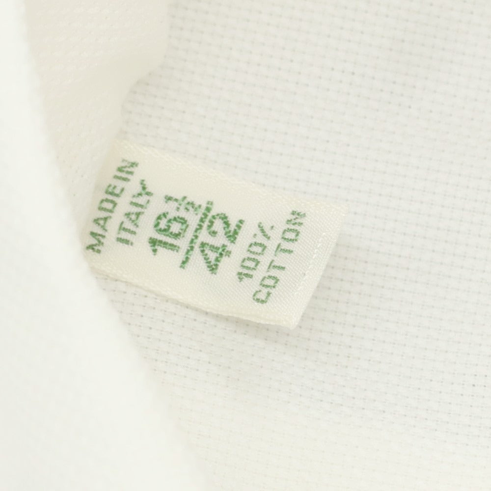 【中古】ルイジ ボレッリ Luigi Borrelli コットン ボタンダウン ドレスシャツ オフホワイト【 42 】【 状態ランクA 】【 メンズ 】