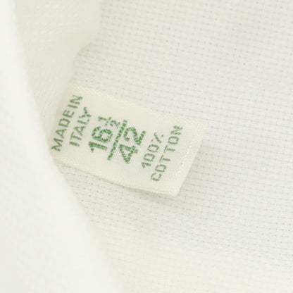 【中古】ルイジ ボレッリ Luigi Borrelli コットン ボタンダウン ドレスシャツ オフホワイト【 42 】【 状態ランクA 】【 メンズ 】