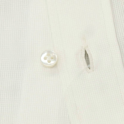 【中古】ルイジ ボレッリ Luigi Borrelli ジャカードコットン セミワイドカラー ドレスシャツ ホワイト【 42 】【 状態ランクA 】【 メンズ 】