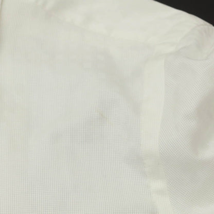 【中古】ルイジ ボレッリ Luigi Borrelli ジャカードコットン セミワイドカラー ドレスシャツ ホワイト【 42 】【 状態ランクA 】【 メンズ 】