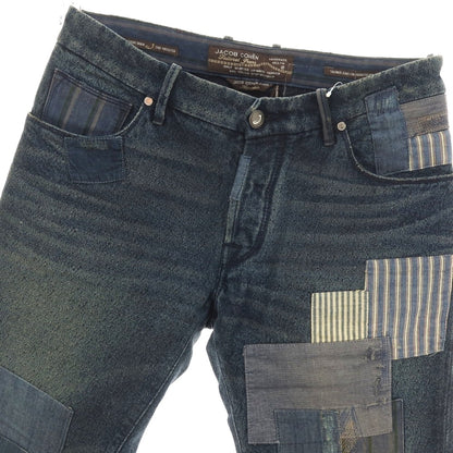 【中古】ヤコブコーエン JACOB COHEN J622 SEATTLE コットンアクリル パッチワーク デニムパンツ ネイビー【サイズ34】【 状態ランクC 】【 メンズ 】