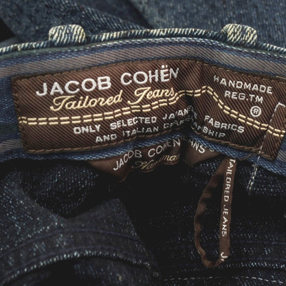 【中古】ヤコブコーエン JACOB COHEN J622 SEATTLE コットンアクリル パッチワーク デニムパンツ ネイビー【サイズ34】【 状態ランクC 】【 メンズ 】
