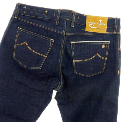 【中古】ヤコブコーエン JACOB COHEN J622 LIMITED EDITION コットン デニムパンツ ジーンズ ネイビー【 33 】【 状態ランクC 】【 メンズ 】