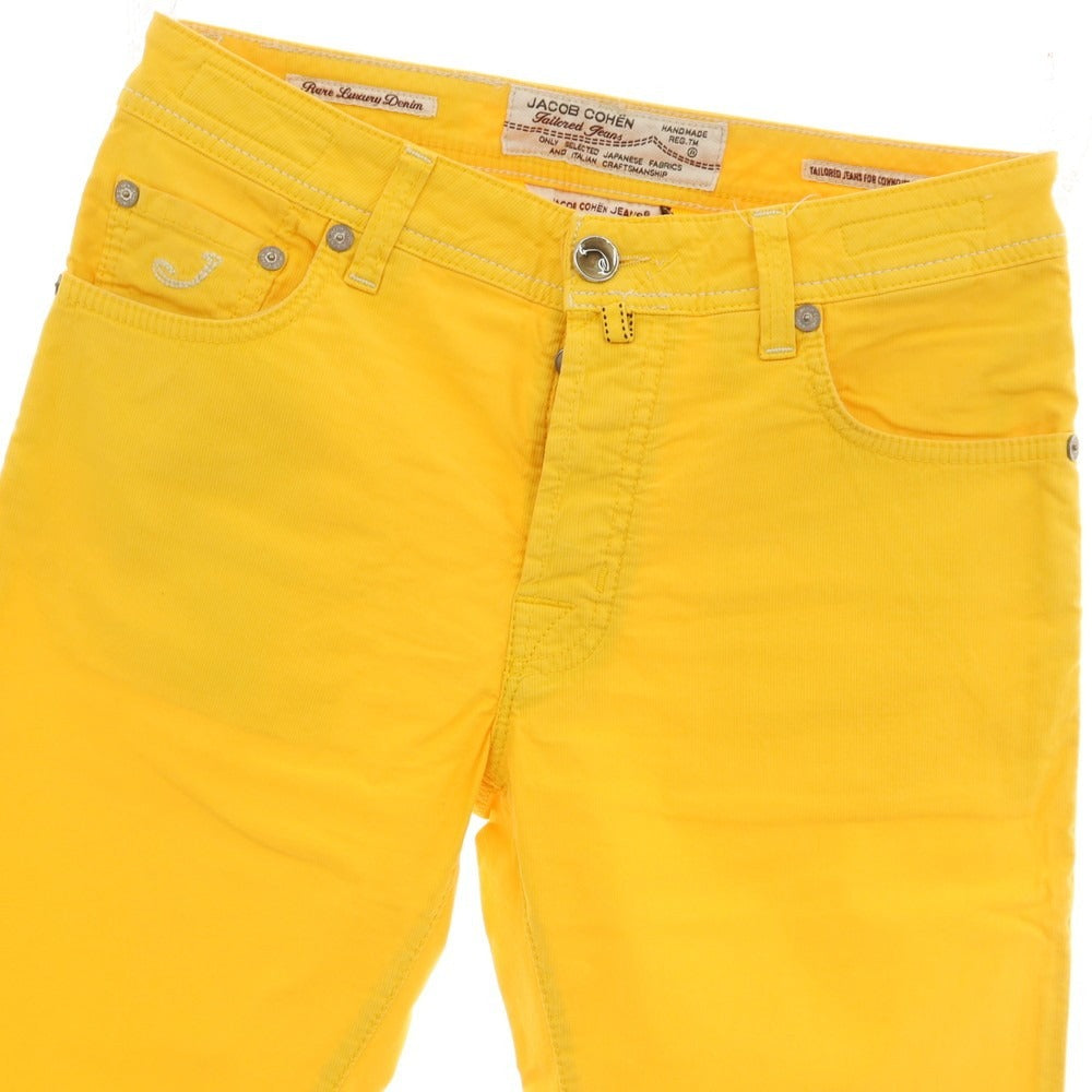 【中古】ヤコブコーエン JACOB COHEN J688 ストレッチ コットン 5ポケットパンツ イエロー【サイズ33】【 状態ランクB 】【 メンズ 】