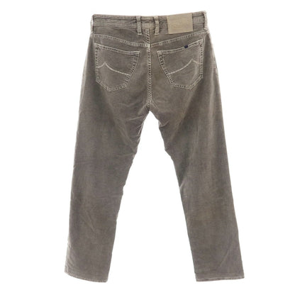 【中古】ヤコブコーエン JACOB COHEN J688 ストレッチ コットン ハウンドトゥース 5ポケットパンツ グレージュ系【 33 】【 状態ランクC 】【 メンズ 】