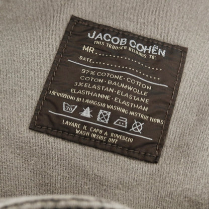 【中古】ヤコブコーエン JACOB COHEN J688 ストレッチ コットン ハウンドトゥース 5ポケットパンツ グレージュ系【 33 】【 状態ランクC 】【 メンズ 】