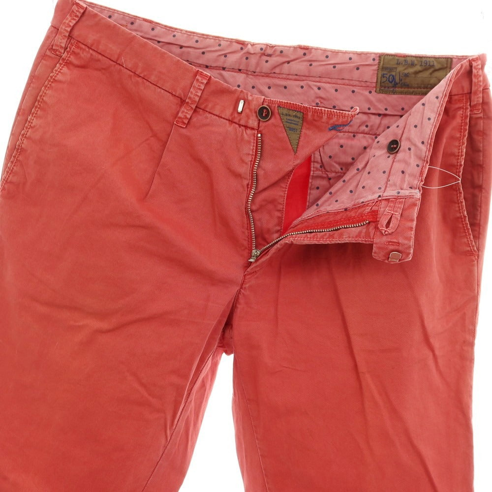 【中古】エルビーエム1911 L.B.M.1911 ストレッチ コットン カジュアルスラックスパンツ レッド【サイズ50】【 状態ランクC 】【 メンズ 】