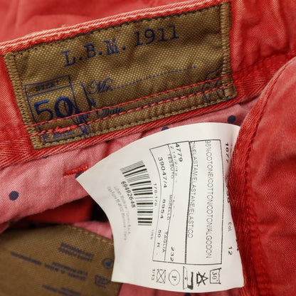 【中古】エルビーエム1911 L.B.M.1911 ストレッチ コットン カジュアルスラックスパンツ レッド【サイズ50】【 状態ランクC 】【 メンズ 】