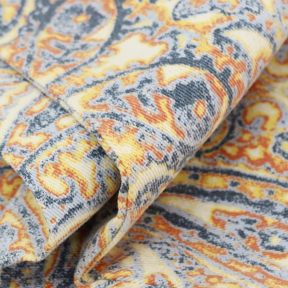 【中古】アイコン ICON GARAGE ストレッチ コットン ペイズリー プリント カジュアルスラックスパンツ マルチカラー【サイズ50】【 状態ランクC 】【 メンズ 】