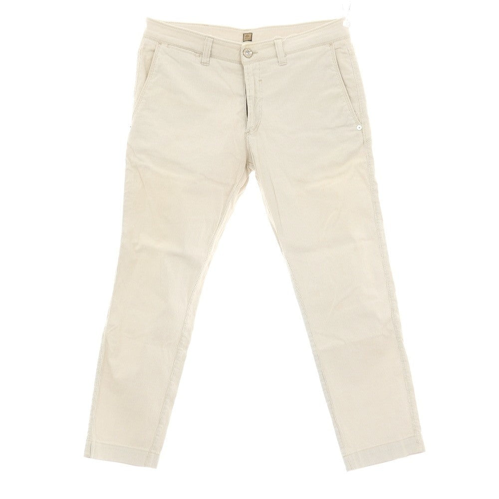 【中古】フラディ FRADI ストレッチ コットン カジュアルスラックスパンツ ベージュxホワイト【サイズ34】【 状態ランクC 】【 メンズ 】