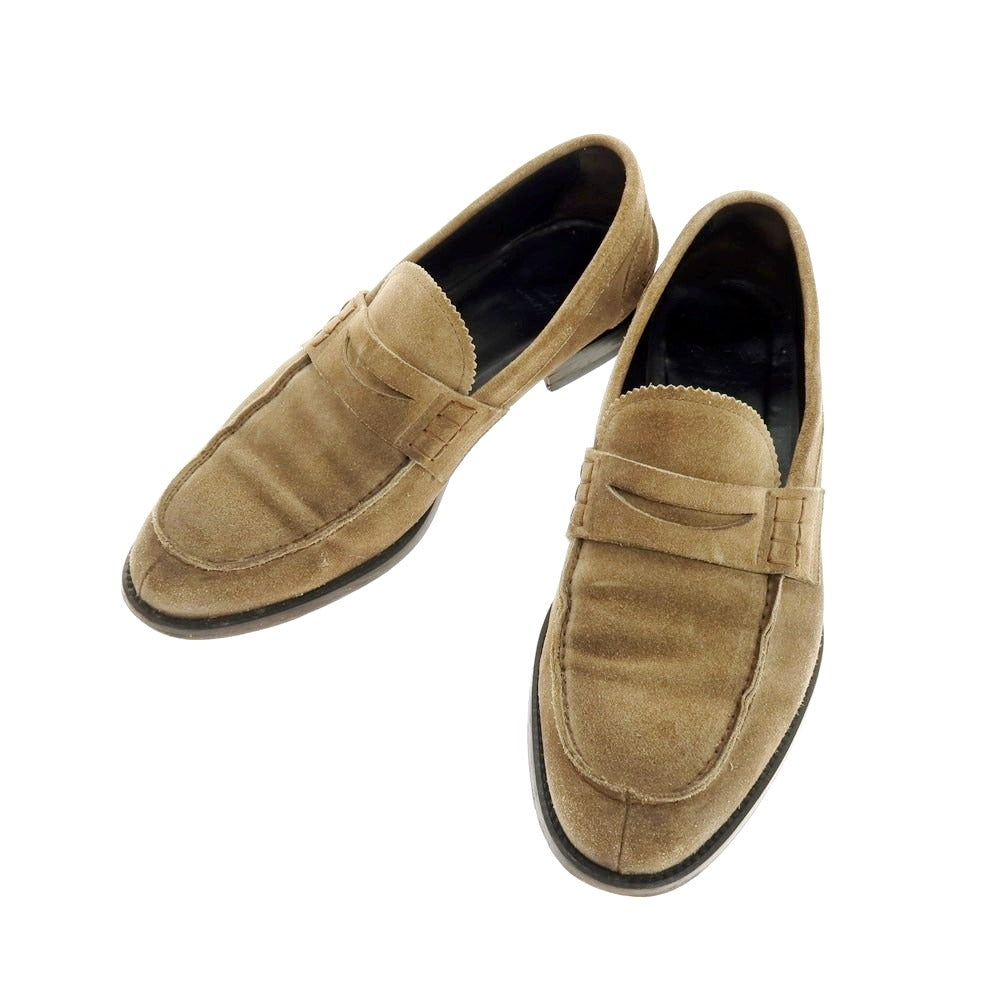 【中古】デュカルス DOUCALS スエード コインローファー ブラウン【サイズ40】【 状態ランクC 】【 メンズ 】[CPD]