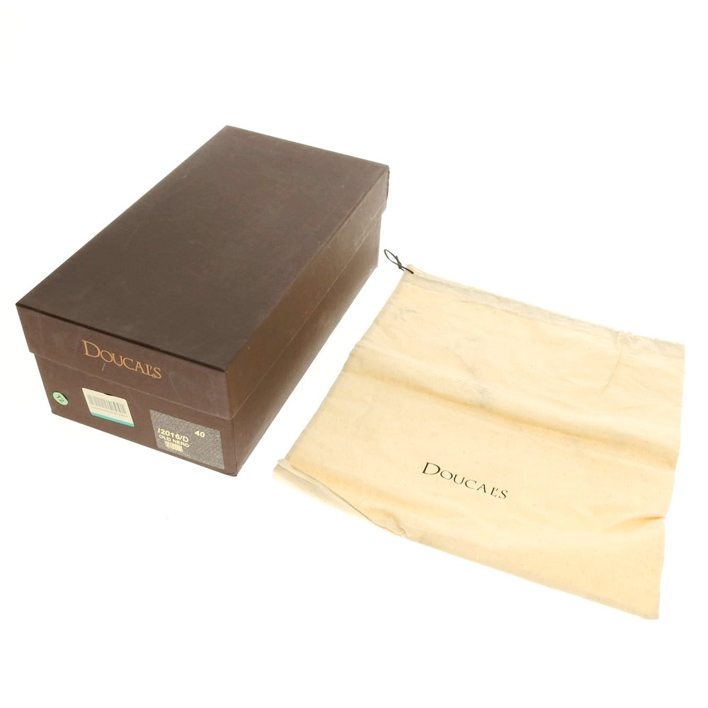 【中古】デュカルス DOUCALS スエード コインローファー ブラウン【サイズ40】【 状態ランクC 】【 メンズ 】[CPD]