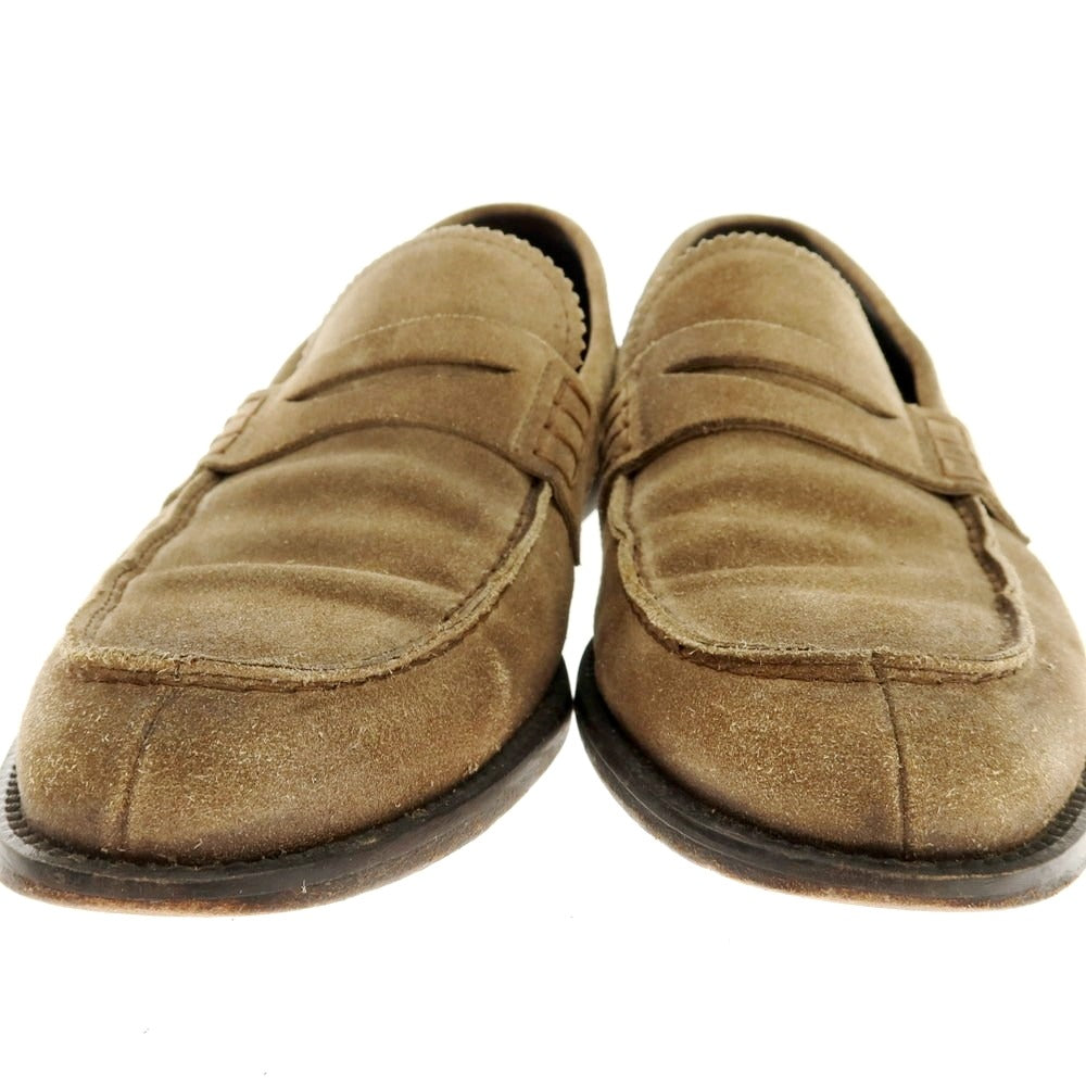 【中古】デュカルス DOUCALS スエード コインローファー ブラウン【 40 】【 状態ランクC 】【 メンズ 】