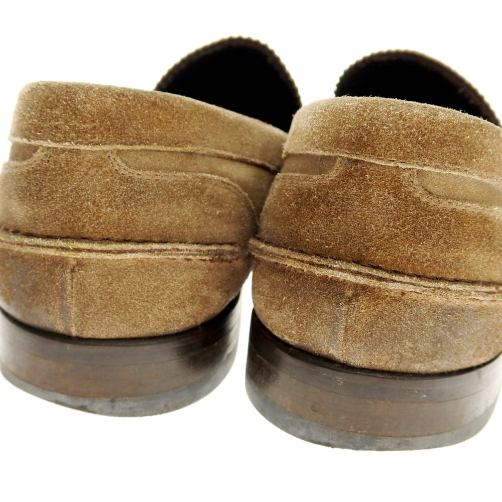 【中古】デュカルス DOUCALS スエード コインローファー ブラウン【 40 】【 状態ランクC 】【 メンズ 】