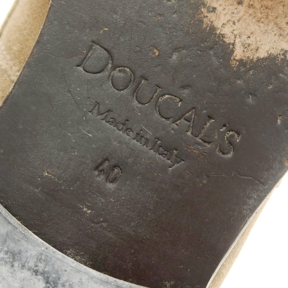 【中古】デュカルス DOUCALS スエード コインローファー ブラウン【サイズ40】【 状態ランクC 】【 メンズ 】[CPD]