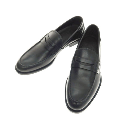 【中古】【未使用】デュカルス DOUCALS コインローファー ブラック【 40 】【 状態ランクS 】【 メンズ 】