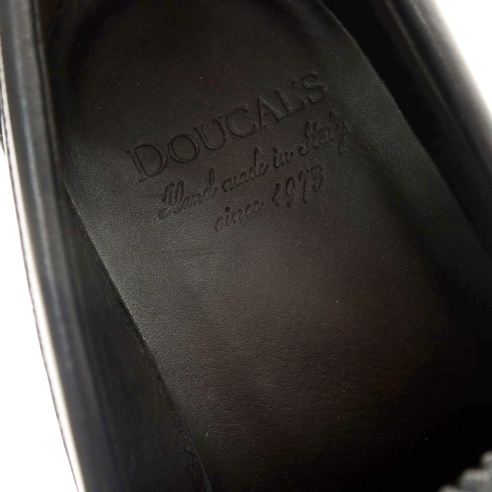 【中古】【未使用】デュカルス DOUCALS コインローファー ブラック【 40 】【 状態ランクS 】【 メンズ 】