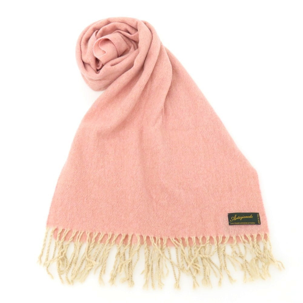 【中古】アルティジャナーレ Artigianale カシミヤ マフラー ピンク【 状態ランクB 】【 メンズ 】
