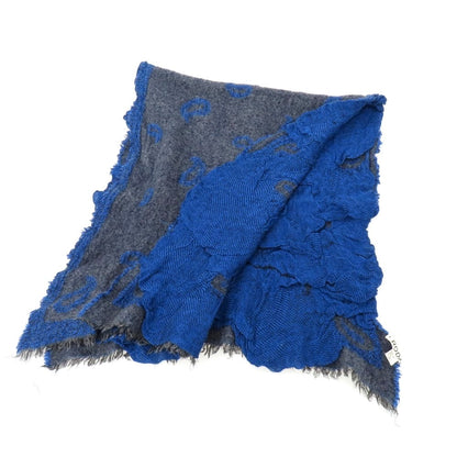 【中古】ロダ RODA レーヨンウール ストール ダークグレーxブルー【 状態ランクC 】【 メンズ 】