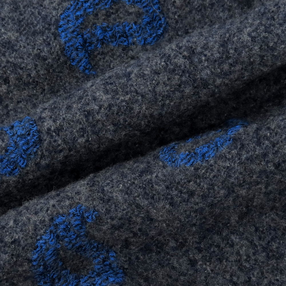 【中古】ロダ RODA レーヨンウール ストール ダークグレーxブルー【 状態ランクC 】【 メンズ 】