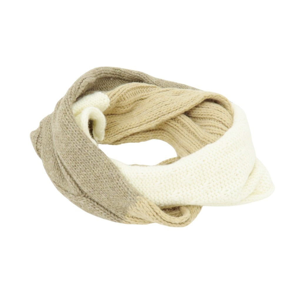 【中古】オフィチーナ トレンタ セイ OFFICINA36 ウールアクリル スヌード ブラウンxベージュ【 状態ランクC 】【 メンズ 】