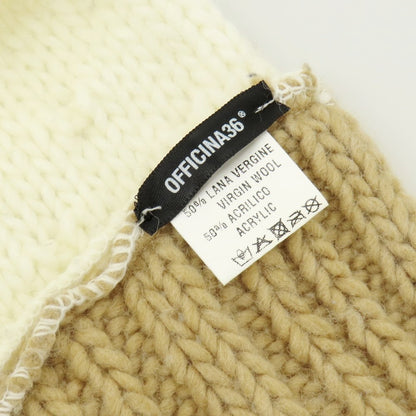 【中古】オフィチーナ トレンタ セイ OFFICINA36 ウールアクリル スヌード ブラウンxベージュ【 状態ランクC 】【 メンズ 】