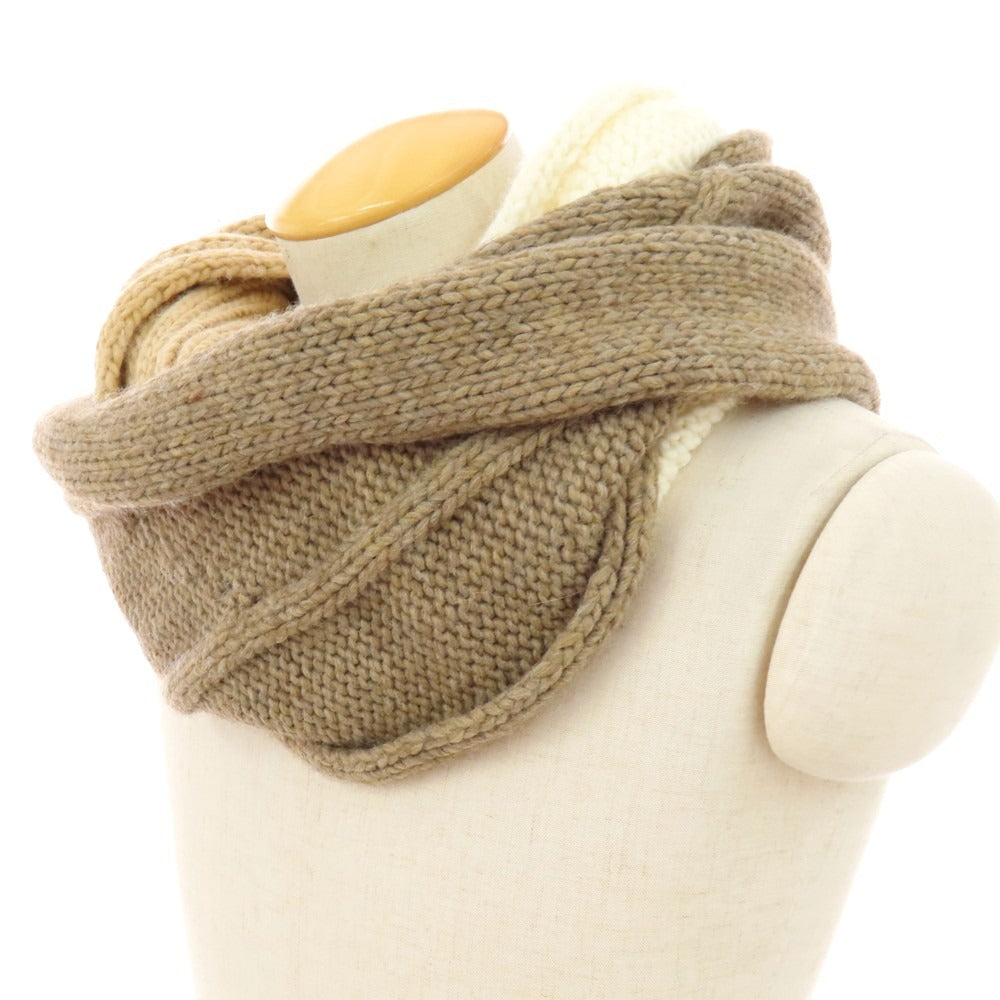 【中古】オフィチーナ トレンタ セイ OFFICINA36 ウールアクリル スヌード ブラウンxベージュ【 状態ランクC 】【 メンズ 】